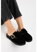 Resim Günlük Kışlık Terlik Yeni Sezon Siyah Süet 