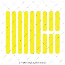 Resim Bcy9 Reflektif Sarı Serit Seti 12 Parca 