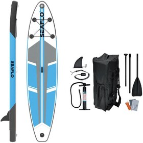 Resim Seaflo Waikiki 11 Sup Paddle Board Kürek Sörfü Set Mavi 