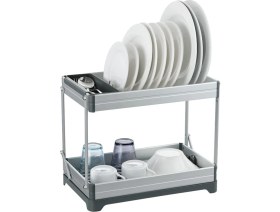Resim Primanova Bianka Bulaşıklık Katlanabilir 2 Katlı Alüminyum 