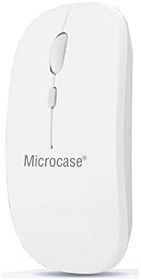 Resim Microcase 800-1200-1600 DPI Bluetooth Kablosuz Mouse - AL2722 Beyaz 
