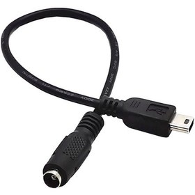 Resim Dc Barrel Jack 5.5 2.1Mm To Mini Usb 5 Pin Çevirici Power Kablosu 