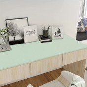 Resim 1 Rulo Kendinden Yapışkanlı Duvar Kağıdı, Açık Yeşil Kendinden Yapışkanlı Kaplama Kağıdı, Soyma ve Yapıştırma, Vinil Su Geçirmez Çıkarılabilir Oturma Odası Mutfak Yatak Odası Yurt Duvar Kağıdı, Mobilya Yenileme Duvar Kağıdı 