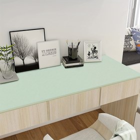 Resim 1 Rulo Kendinden Yapışkanlı Duvar Kağıdı, Açık Yeşil Kendinden Yapışkanlı Kaplama Kağıdı, Soyma ve Yapıştırma, Vinil Su Geçirmez Çıkarılabilir Oturma Odası Mutfak Yatak Odası Yurt Duvar Kağıdı, Mobilya Yenileme Duvar Kağıdı 