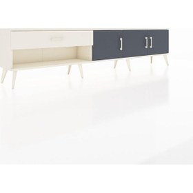 Resim Arges Tv Ünitesi 2 Raflı Tek Çekmeceli 3 Kapaklı 220x30x51 Aytaşı-antrasit/aytaşı Antrasıt/aytası - Aytası 