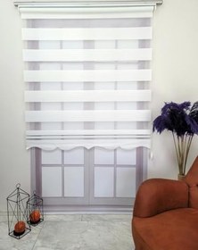 Resim BBB Pliseli Stor Zebra Perde Sert Plastik Kasalı 170x200 Beyaz 