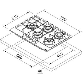 Resim Franke Maris FHMA 755 4G DC MB Ankastre Ocak 