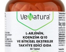 Resim Venatura L-Arjinin, Koenzim Q10 ve Bitkisel Ekstreler 60 Tablet 