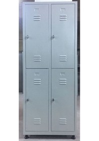 Resim Dörtlü Soyunma Dolabı Gri 