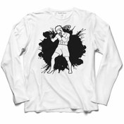 Resim Kendim Seçtim Muay Thai Muaythai Kick Boks Boxinguzak Doğu Uzun Kollu Tişört Baskılı T-shirt 