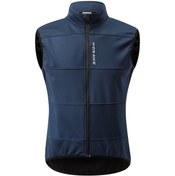 Resim Erkek Bisiklet Yeleği Rüzgar Geçirmez Termal Polar Kolsuz Bisiklet Ceketi Açık Hava Sporları Koşu Yürüyüş Yürüyüş Koyu Mavi 