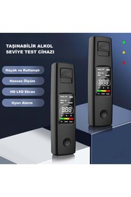 Resim HyMark Taşınabilir Alkol Ölçüm Test Cihazı Trafik Alkol Tester Yüksek Hassasiyet Hızlı Tepki Şarjlı 