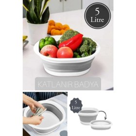 Resim Katlanır Badya Akordiyon Leğen 5 Litre 