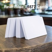 Resim Yazılabilir T5577 RFID Kartı - 125kHz Yüksek Kaliteli Programlanabilir Erişim Kontrol Kartı, Beyaz Boş UID, Güvenli Kapı ve Bina Girişi için Değiştirilebilir Parolalar, Tüm RFID Okuyucularla Uyumlu, Erişim Kontrol Sistemi, Şık Kart Tasarımı, Kaliteli Kart Malzemesi 