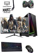 Resim Izoly RX44 Gamer Ryzen 5 5500 16GB 512GB M.2 Nvme SSD Rx 580 8gb Gddr5 24"100Hz Oyuncu Masaüstü Bilgisayarı 