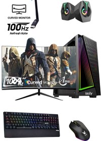 Resim Izoly RX44 Gamer Ryzen 5 5500 16GB 512GB M.2 Nvme SSD Rx 580 8gb Gddr5 24"100Hz Oyuncu Masaüstü Bilgisayarı 