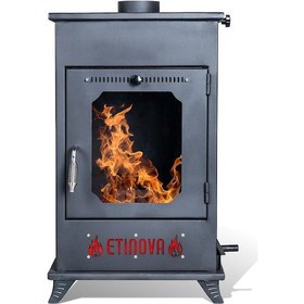 Resim Etinova Eti-b2 Büyük Fırınsız Odun Ve Pelet Yakan Şömine Tipi Soba 