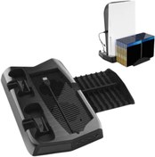 Resim KONSOLTECH PS5 STANDART KASA CDLİ VE DİJİTAL SÜRÜM UYUMLU FANLI OYUN STANDI 