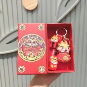 Resim Baijiafu2 Yıl Maskotu Karikatür Çekicilik Anahtarlık Kolye Bebek Karikatür Hediyeler (Yurt Dışından) 