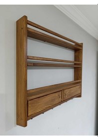 Resim Kardemir Mutfak Terek Rafı 60 70 Cm Ahşap 
