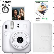 Resim Fujifilm Instax Mini 12 Beyaz Fotoğraf Makinesi 10'lu Film ve Laporta Albüm Seti FOTSI198-S3-10-LA Fujifilm