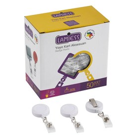 Resim Lamiess LMS351 Plastik Yoyo Kart Tutucu - Beyaz 50 Adet 