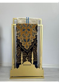 Resim Safa Seccade Askısı ,ramazan Dekoru Gold Siyah 