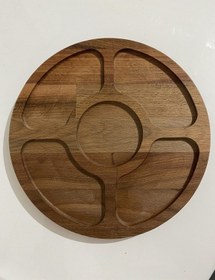 Resim Çerezlik Ahşap Sunumluk Çerezlik 5 Bölmeli Çerezlik Ahşap Ahşap 