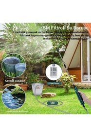 Resim Monozone Elektrikli Basınçlı Su Tabancası Şarj Edilir Elektrikli Bahçe Sulama Püskürtücü 5m Hortum 