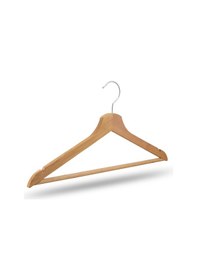 Resim Nyn Ahşap Barlı Elbise Askısı Naturel Renk 38 Adet 