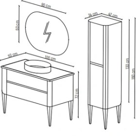 Resim Purobello Banyo Boy Dolabı 