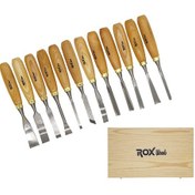 Resim Rox Wood 9097 Ahşap Oyma Iskarpela Seti 12 Parça Ahşap Kutulu 