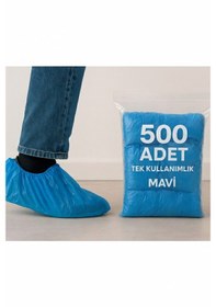 Resim Galoş Tek Kullanımlık, Mavi, 8 Mikron 500 Adet, Dayanıklı Ve Esnek 