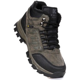 Resim Kiko Kids Rune Günlük Fermuarlı Erkek Çocuk Bot Ayakkabı Haki Haki 