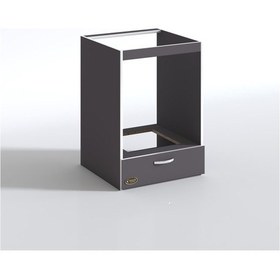 Resim Kenzlife Ankastre Modülü Kabini Berilyum Gri Fırın Ocak Dolabı Kapaklı 