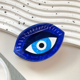 Resim 1 adet şık Mavi Göz saç tokası - bayanlar için kaymaz Vintage asetat köpekbalığı klipsi, günlük görünüm ve tatil hediyeleri için mükemmel 