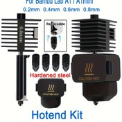 Resim Bambu Lab A1 Mini 3D Yazıcı Sıcak uç Kit, Sertleştirilmiş Çelik Nozüller ile 0.2/0.4/0.6/0.8MM, A1/A1mini ile Uyumlu, Şarj Edilmemiş, Pil Gerektirmez 