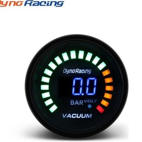 Resim Araba Modifiye Vakum Ölçer 52mm Yarış Aleti Led Ölçek + Dijital Ekran 12v Evrensel 1560 