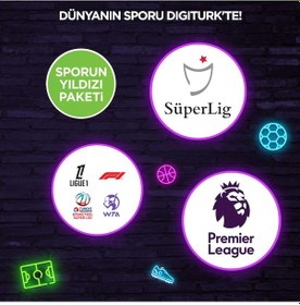 Resim Digiturk Sporun Yıldızı Paketi 12 Aylık Uydu Kurulumlu 