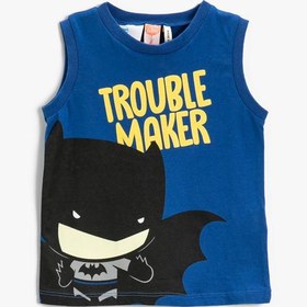 Resim Erkek Bebek Batman Baskılı Lisanslı Atlet Pamuklu 