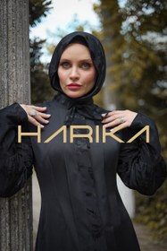 Resim "Parlayan Zarafet" Çift İpek Ferace - 2XL / Floral 