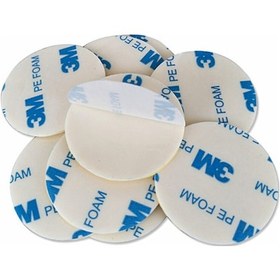 Resim 3m 50 Adet Yuvarlak Kesimli Köpüklü Çok Güçlü Çift Traflı Bant 15 