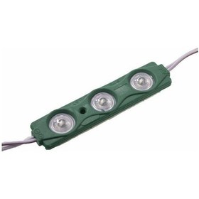 Resim 12 Volt 1.2 Watt 3’lü Mercekli 2835 Modül Led Yeşil - 10 Adet 