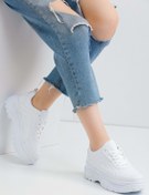 Resim Devida Kadın Beyaz Spor Ayakkabı 6 Cm Yüksek Rahat Air Taban Günlük Sneaker X401 Vega Serisi 