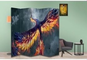 Resim Anka Kuşu Motifli Özel Tasarım Paravan Room Divider PRV1189, 180 x 180 