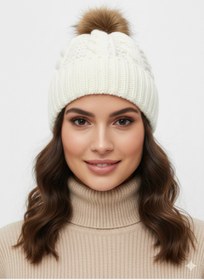 Resim STELLA VESTİNO Ponponlu Örgü Bere Unisex | Örgü Kışlık Erkek & Kadın Bere 