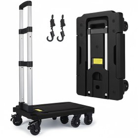 Resim gaman Katlanabilir 7 Tekerlekli Taşıma Arabası Yük Eşya Taşıma Aracı 300KG KAPASİTELİ 50x33cm 