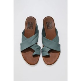 Resim Bueno Shoes Mavi Deri Kadın Parmak Arası Terlik 01WU7428 01WU7428 