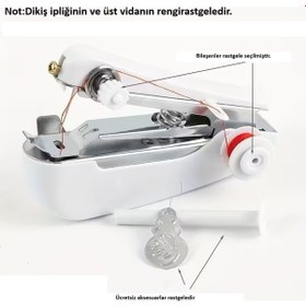Resim Seyahat El Tipi Mini Dikiş Makinesi Çok Renkli 