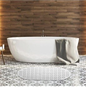 Resim Main Shop Bath Math Banyo & Duş Kaydırmazı Beyaz Renk Masajlı Model Banyo Paspas M-142 Beyaz 